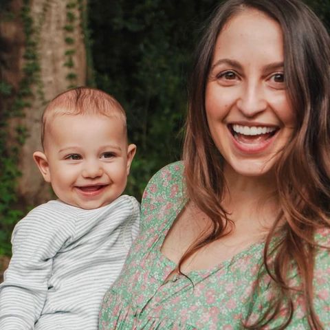 Kathryn smiling with her baby