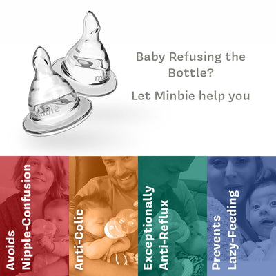Baby refusing the bottle? Minbie can help.