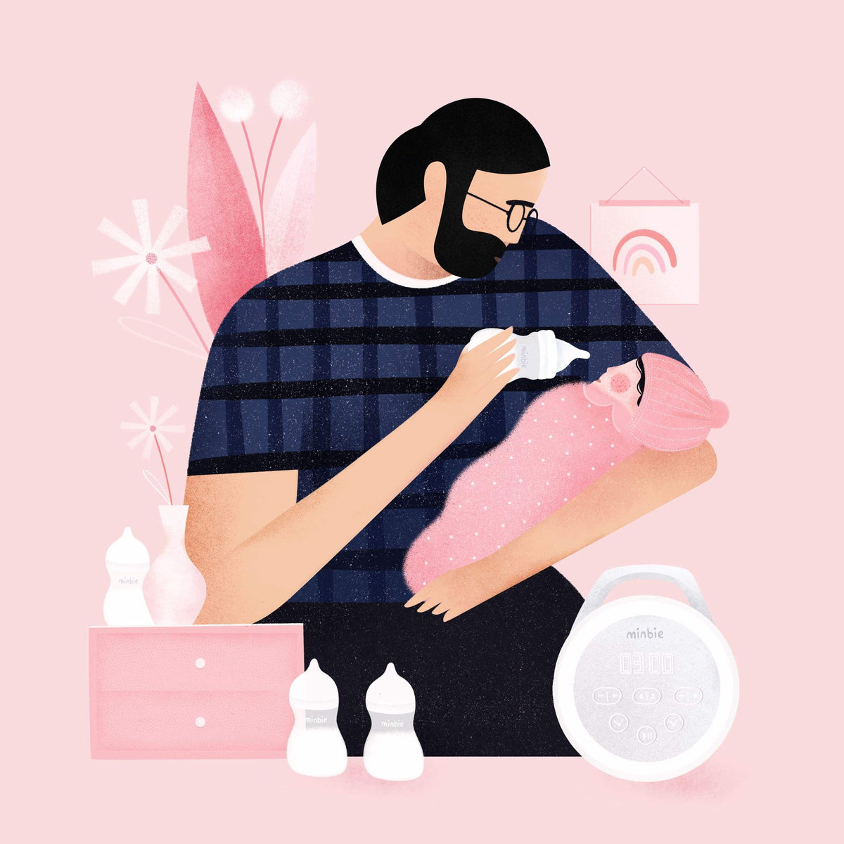 Minbie Breast Pump + Bottles = Happy Family