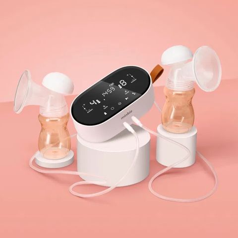 The Minbie Hospital Grade Breast Pump with two bottles
