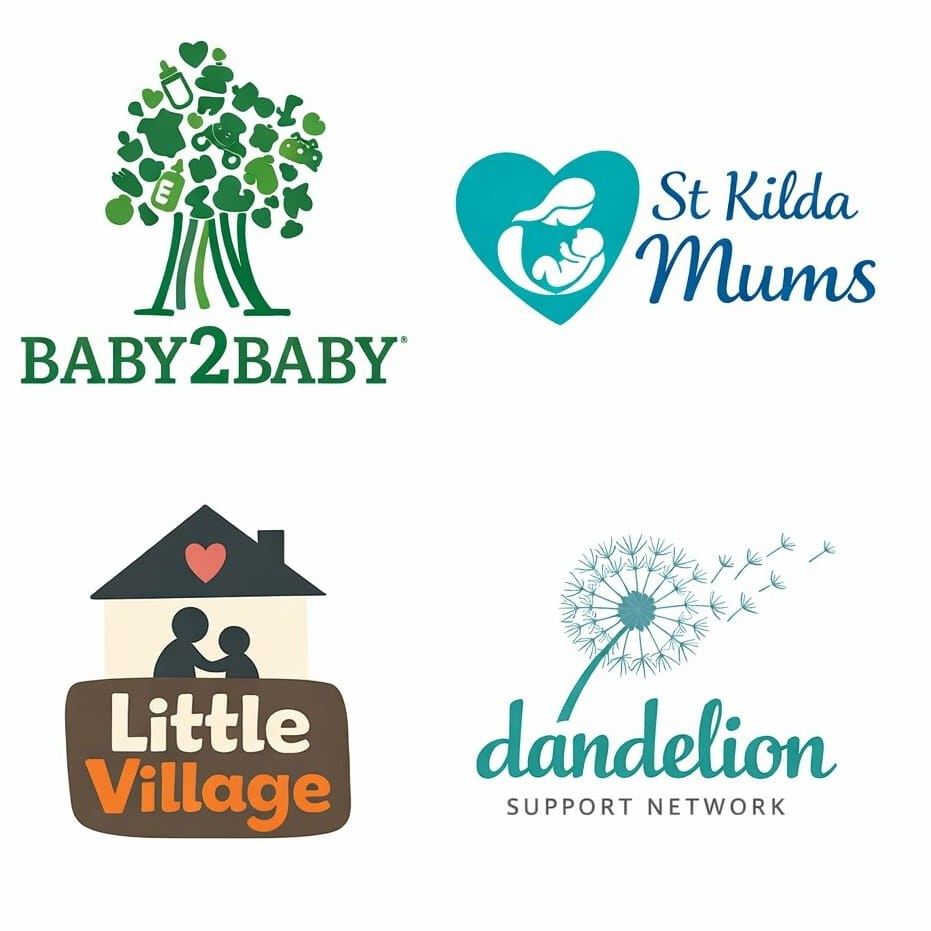 Logos of community organisations supported through Minbie bottle donations